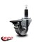 Service Caster 3'' Semi Steel Swivel 1-1/8'' Expanding Stem Caster with Brake SCC-EX20S314-SSS-PLB-118 - alternate 4